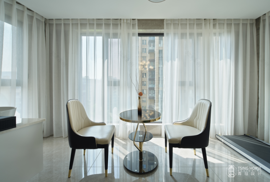 西安公馆一号 198㎡轻奢大平层设计 | 温馨、硬朗与轻奢的平衡-31