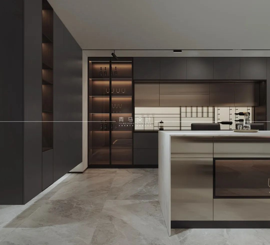 未央金茂府现代轻奢下叠别墅设计丨中国西安丨青马别墅设计-19