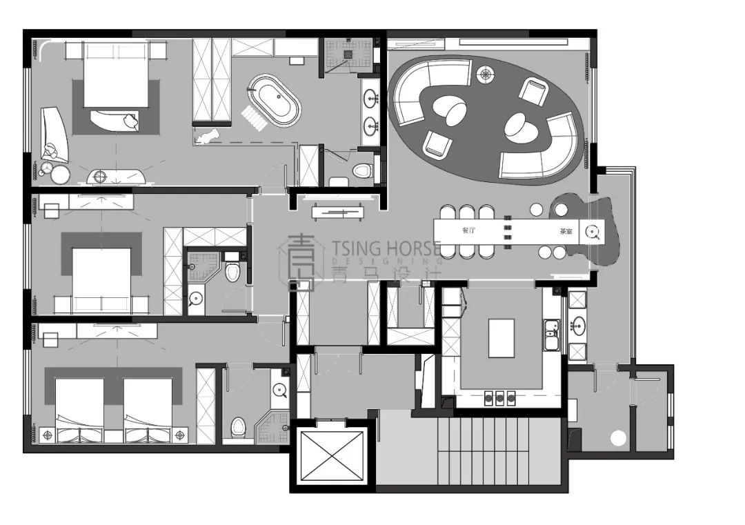 南湖玖号院 240㎡现代轻奢，摩登舒适共舞-43