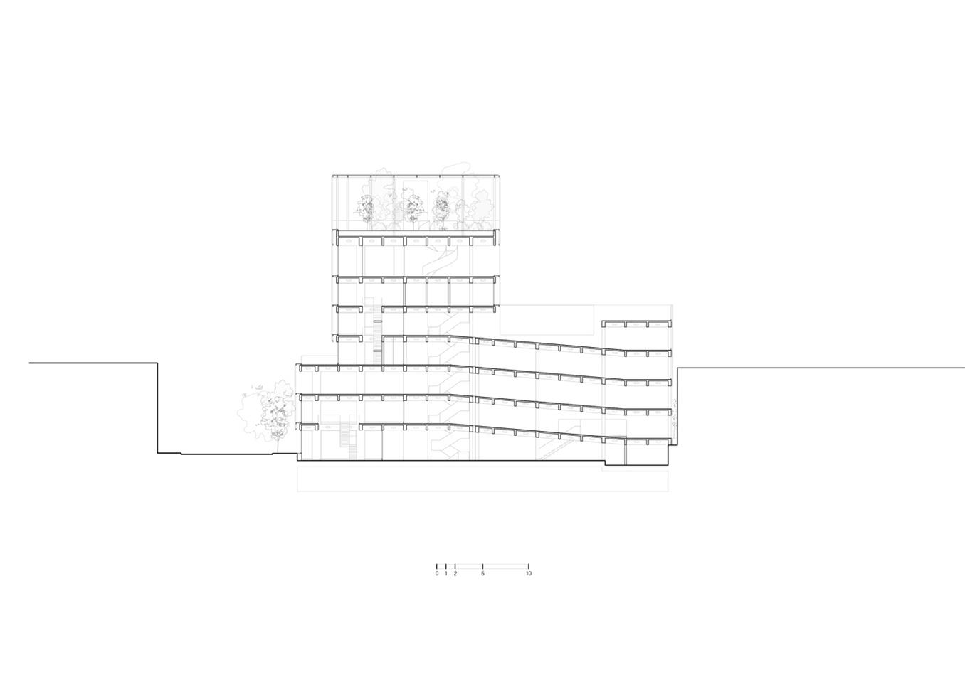 曲折的穿孔铝板外立面综合体设计丨墨西哥华雷斯丨戈者设计-19