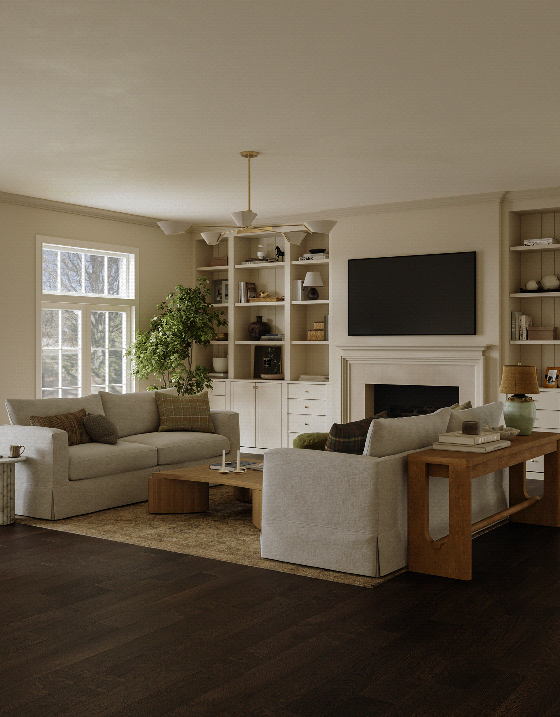Transitional Living Room Interior Visualization-5