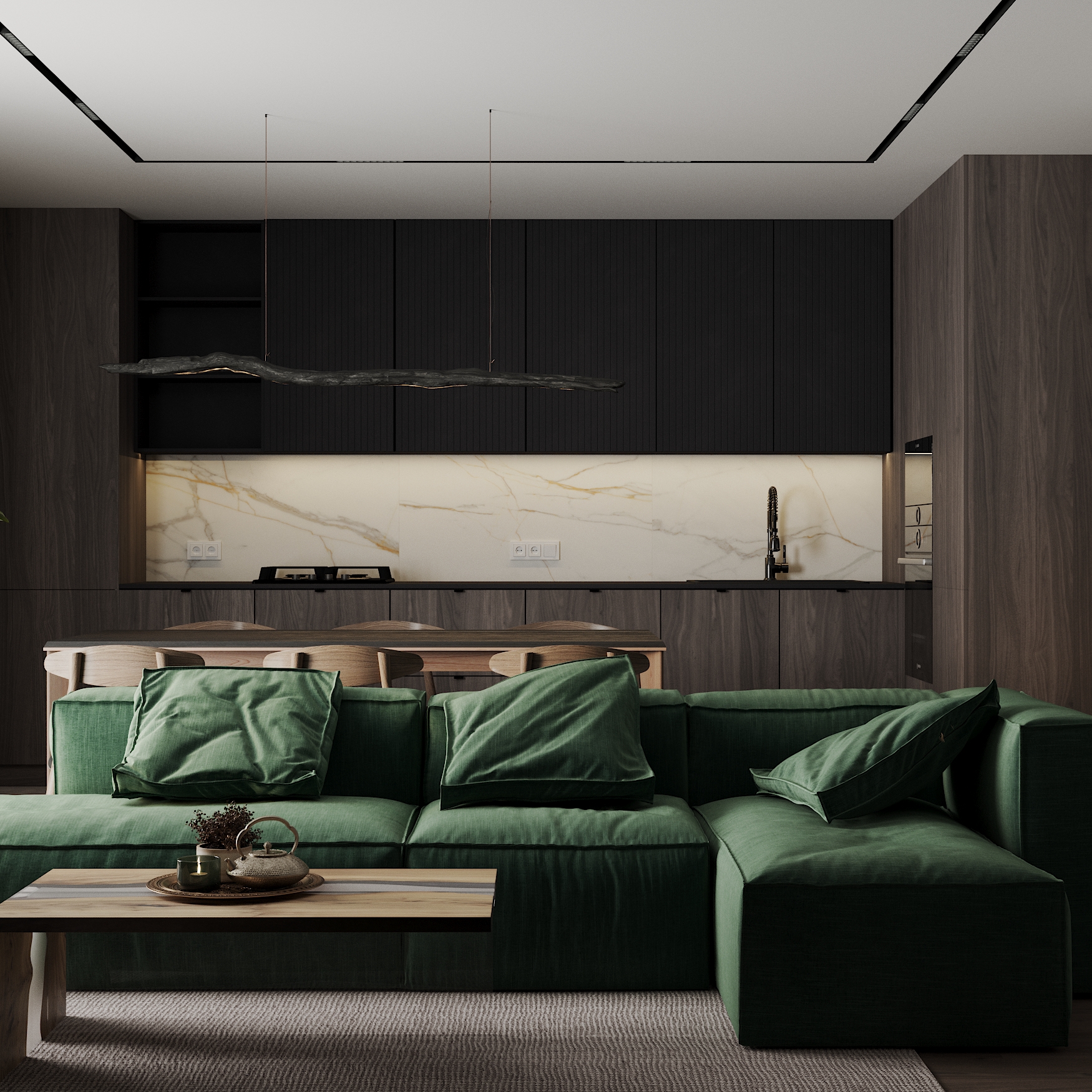 深绿色内饰丨UkraineTernopil丨JUST ART Design-1