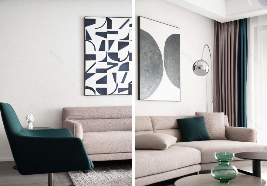 现代简约风家居设计 | 白与绿的纯粹空间-5