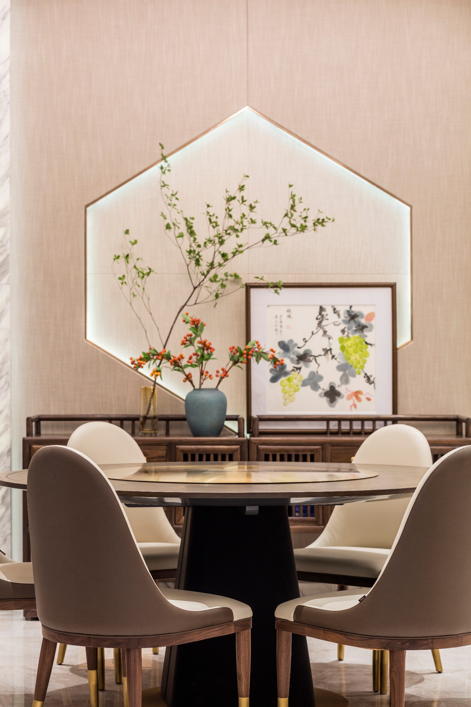 新中式钻石湾府邸 | 家庭厅、茶室、卧室各具特色-6