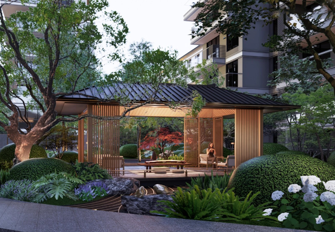 商丘中冠宸院大区景观SU模型-1