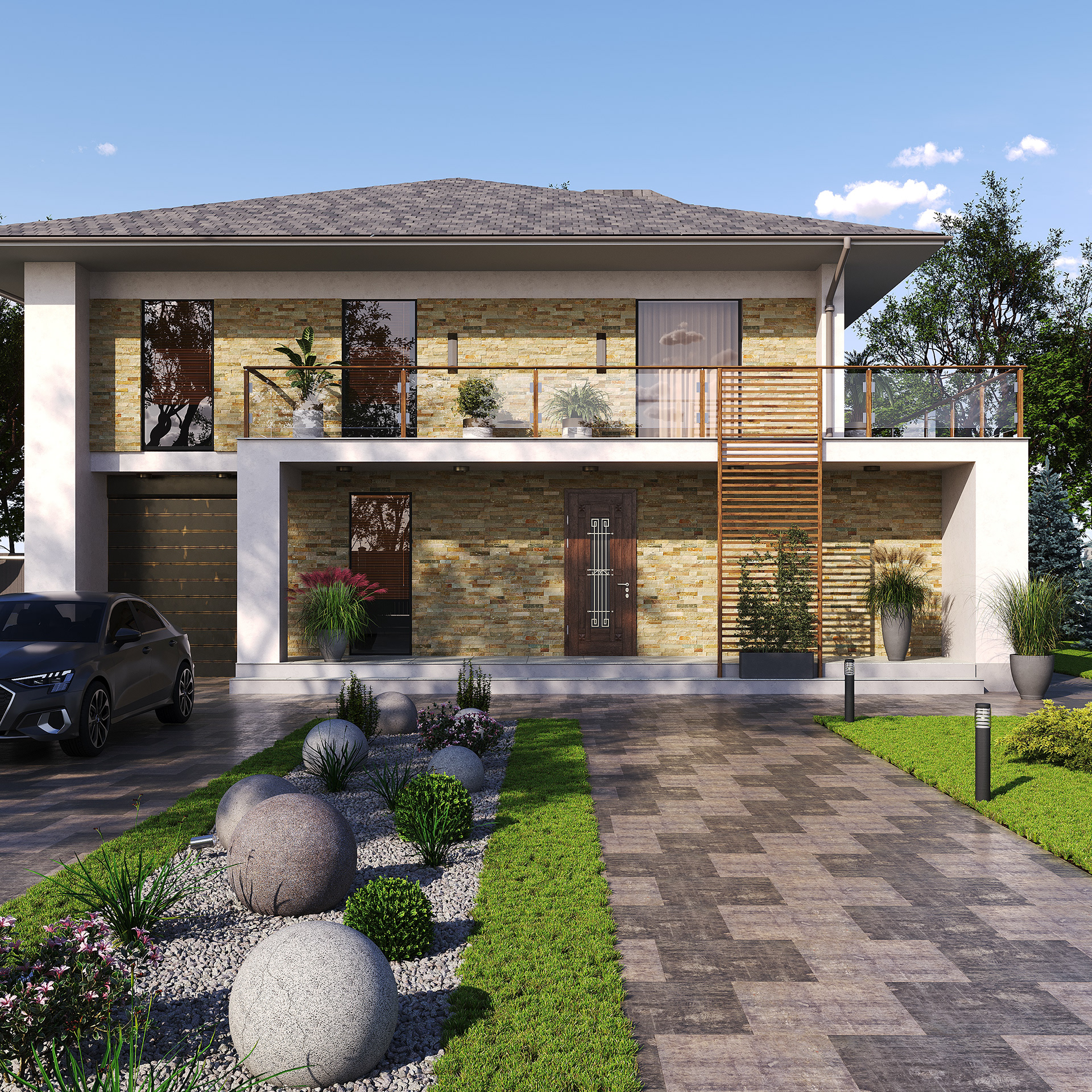 Country house exterior visualization-0