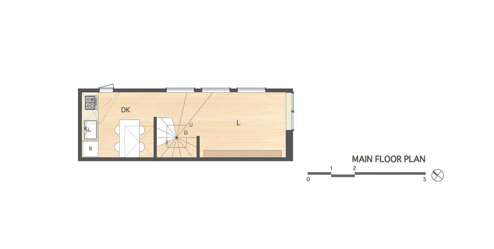 错层手法为四米宽的东京住宅增添无限魅力-10