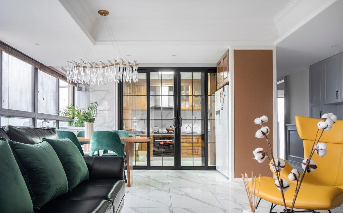 上海谷辰设计丨平层丨【阳光盒子】清爽美式里的优雅慢生活-21