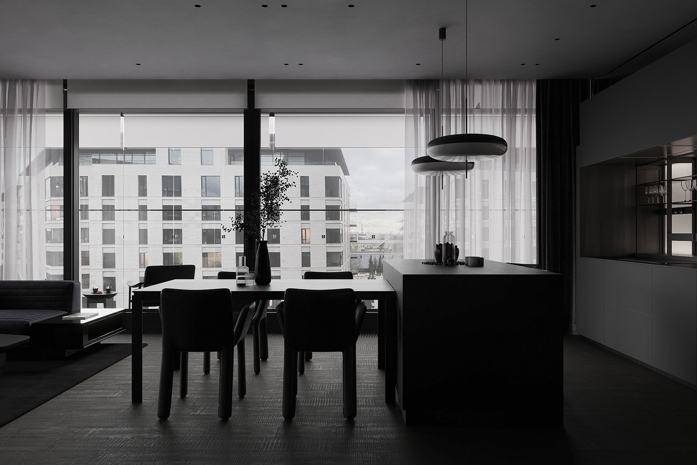 黑色系公寓设计-5