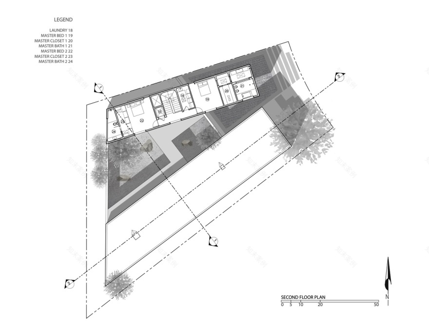 双庭院别墅 | 简约私密的现代设计-31