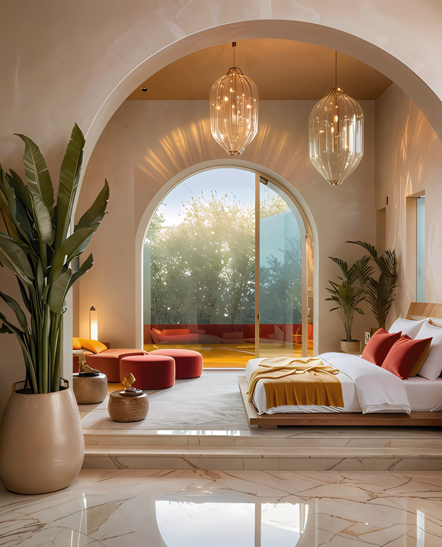 AI COLOR FLOW VILLA | Light & Colorful Glass Harmony-17