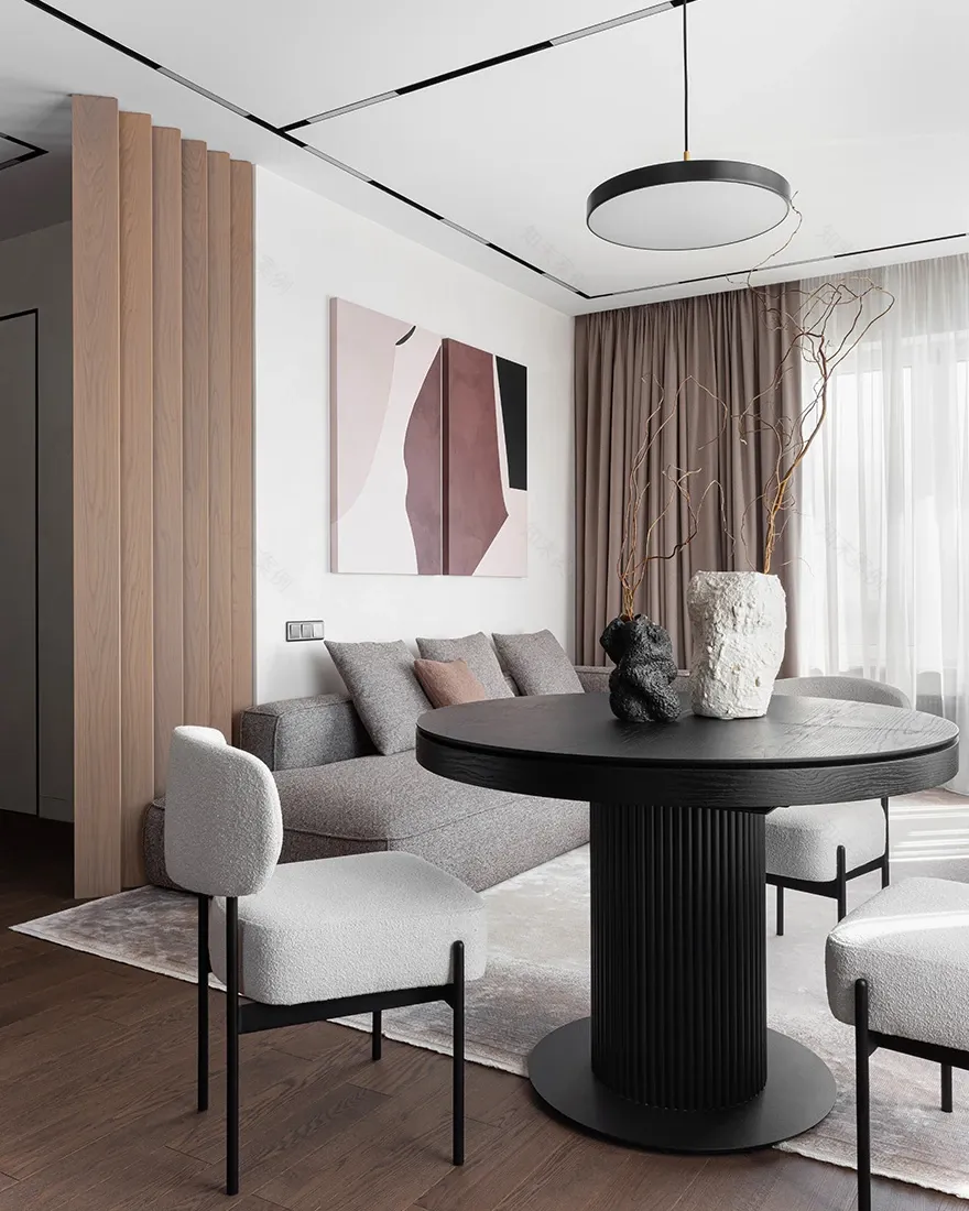 80平米米色风公寓室内设计丨MNdesign( Михаил Новинский等)-9
