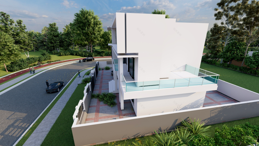 Simple Villa Style Revit Design-3