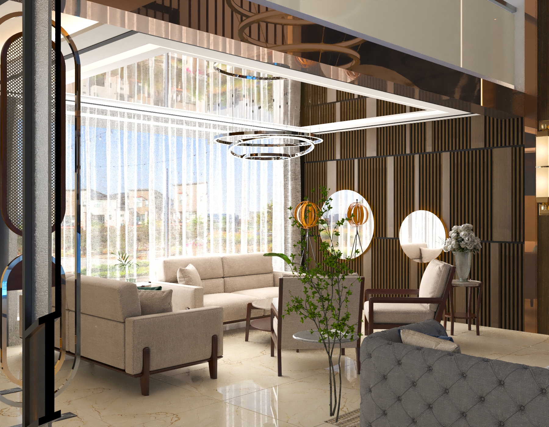 Living Dining & Drawing design Dubai-10