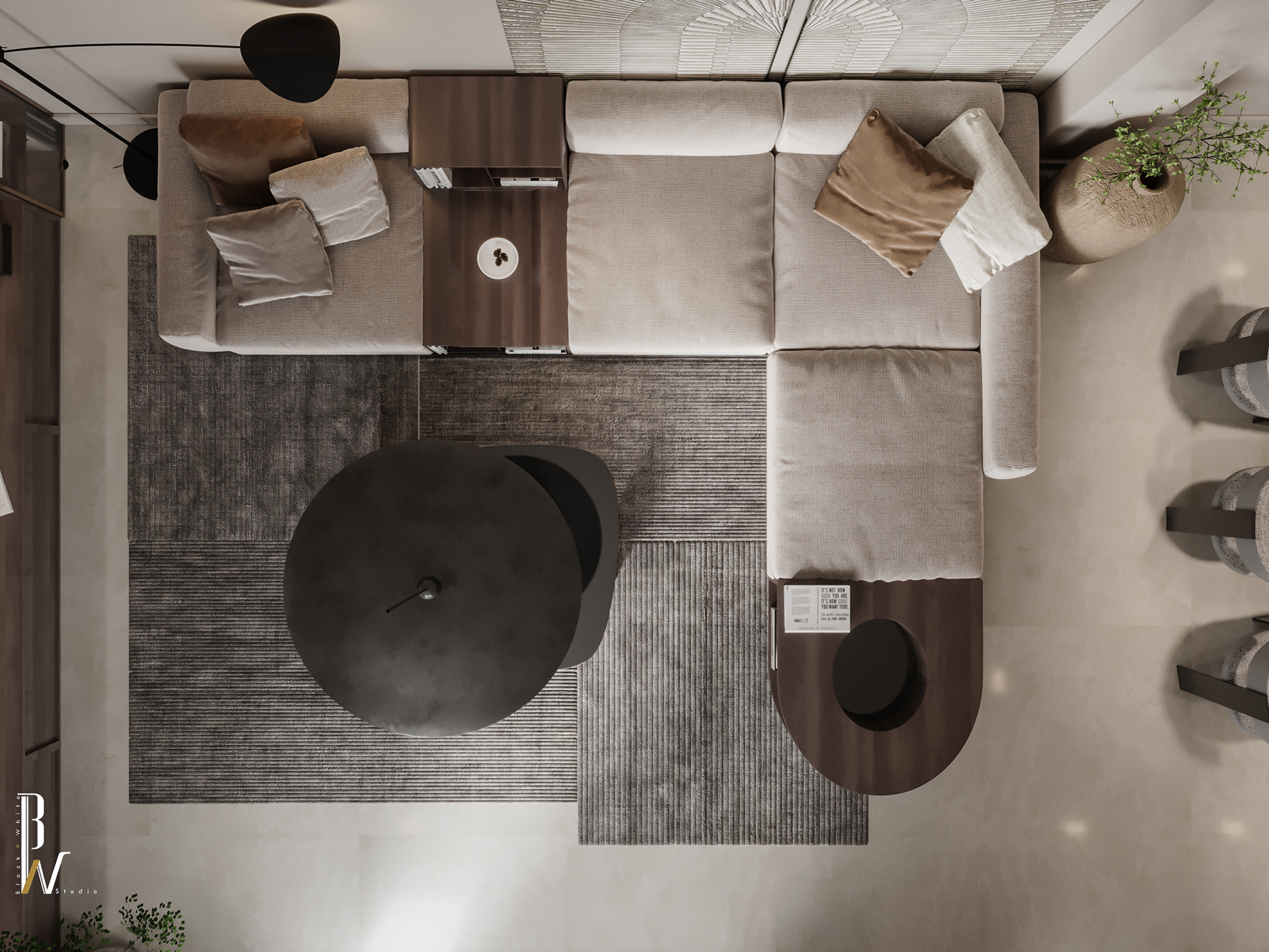 大厅和主卧室丨摩洛哥丨Black N White-39