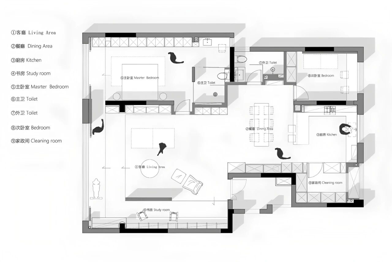 未提及（安徽合肥 150㎡私宅）丨中国合肥丨壹境筑造-32