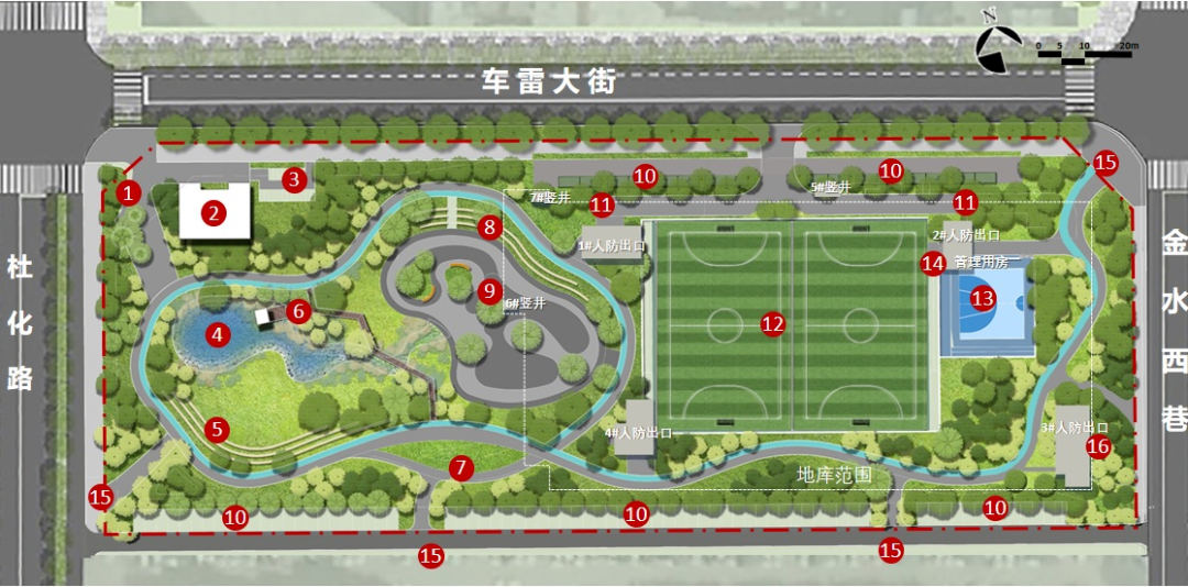 渭南市车雷公园（一期）及地下停车场丨中国渭南丨清华大学建筑设计研究院有限公司-55