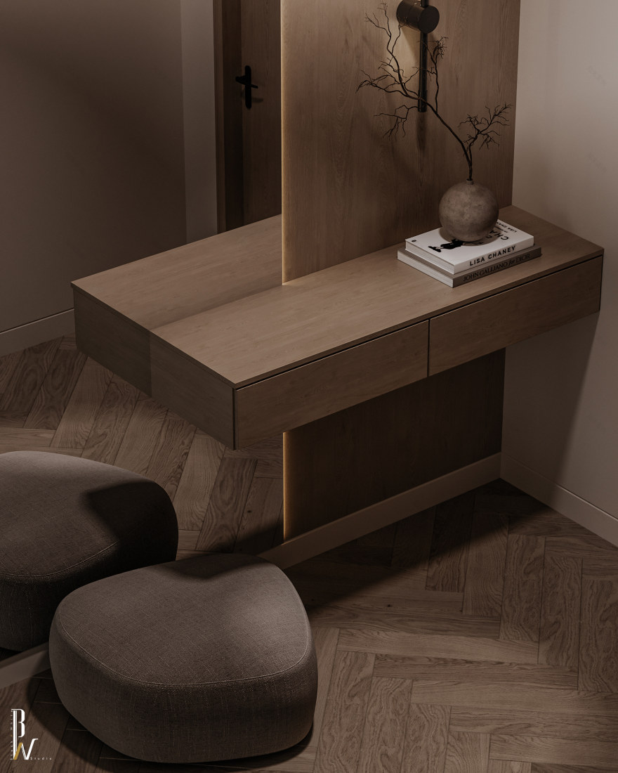 双人卧室设计丨阿联酋丨Black N White-21