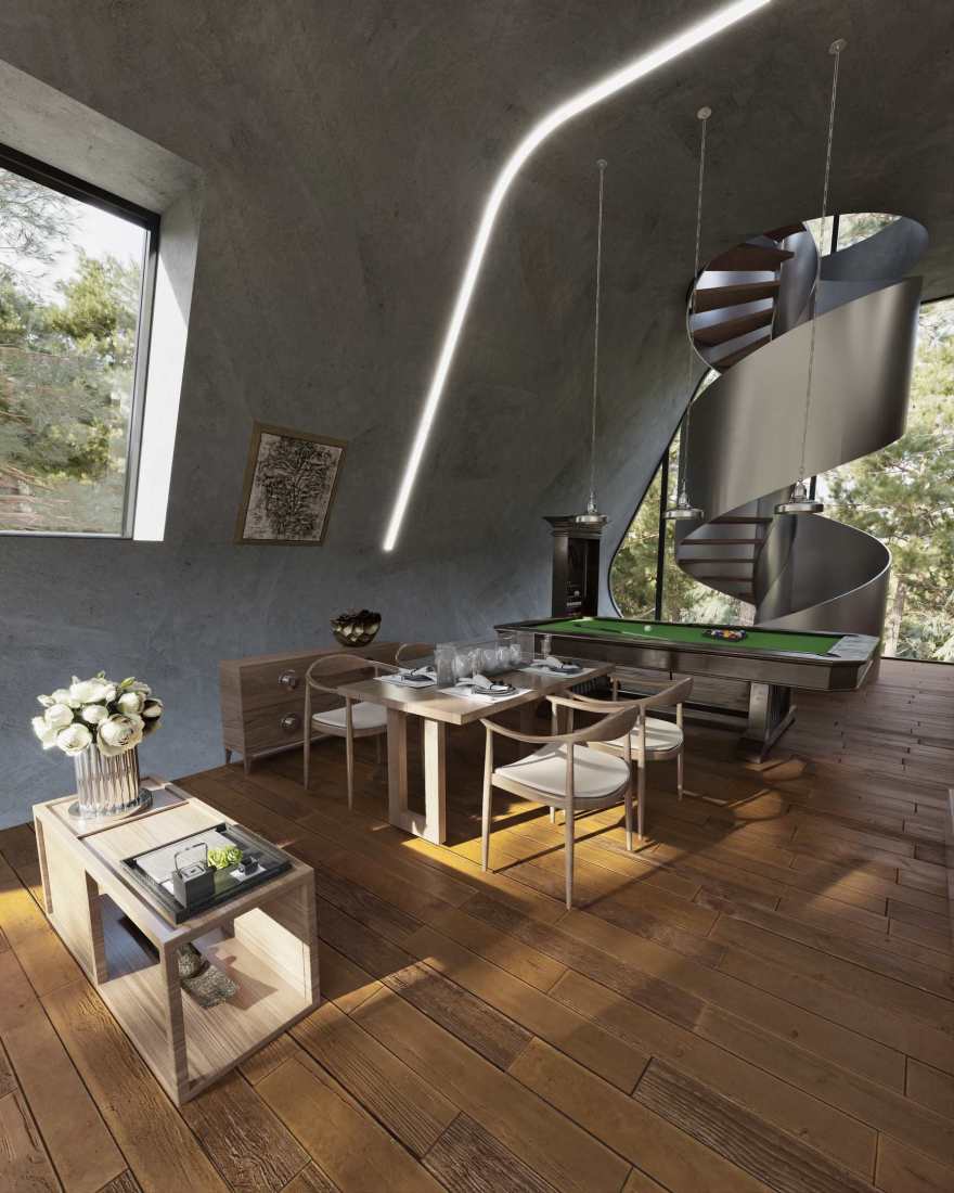 混凝土绿洲 A 形框架小屋设计丨加拿大温哥华丨Rabani Architectural Studio-22