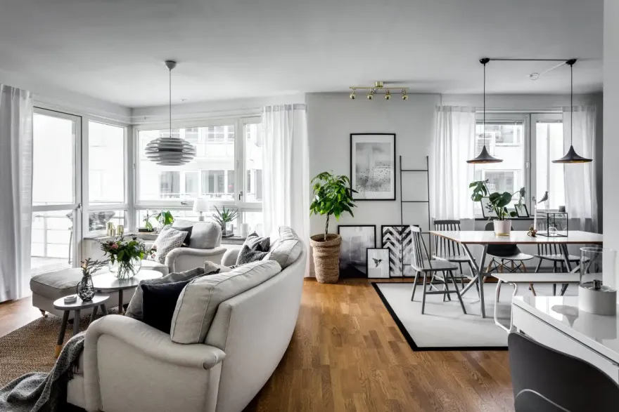 冬日灰湖,夏日蓝波 | 湖景公寓的 Scandinave 风设计-1