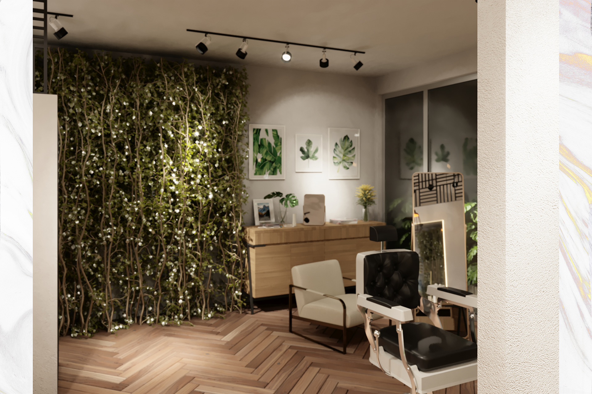 Barbershop exterior & interior design-8