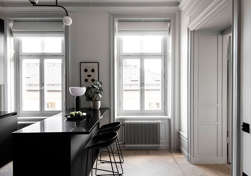 斯德哥尔摩优雅公寓 | 灰色调的精致魅力-9
