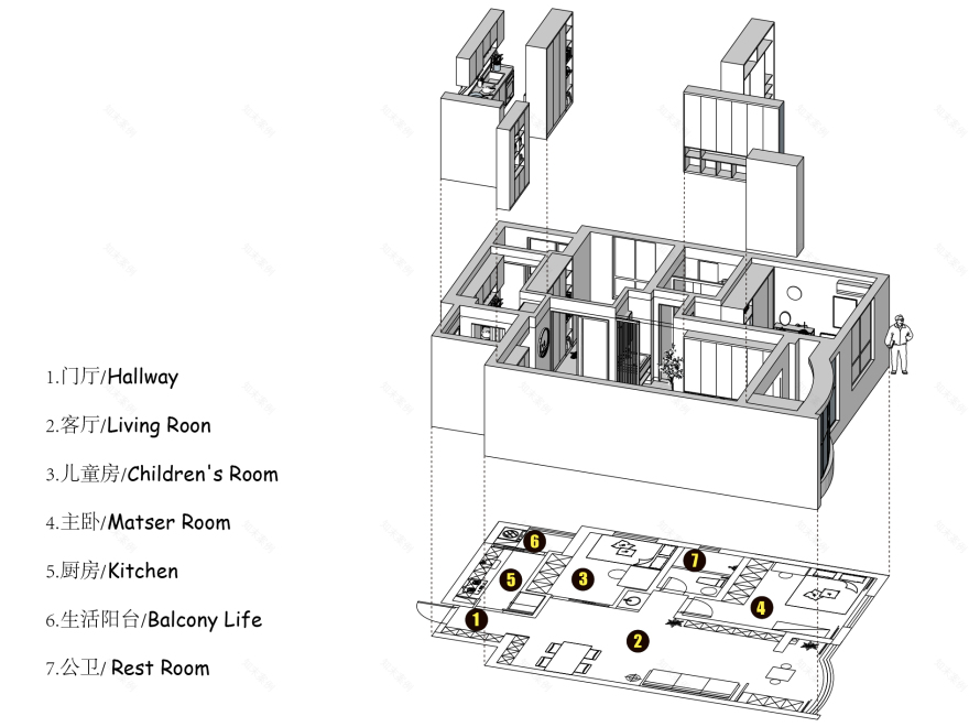 日式原木风三口之家丨中国深圳丨见微陈设艺术-11