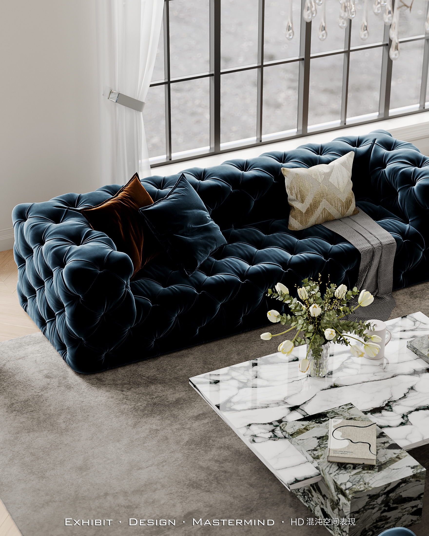 新作首发×现代轻奢风 别墅客餐厅 ▏混沌空间视觉表现-2