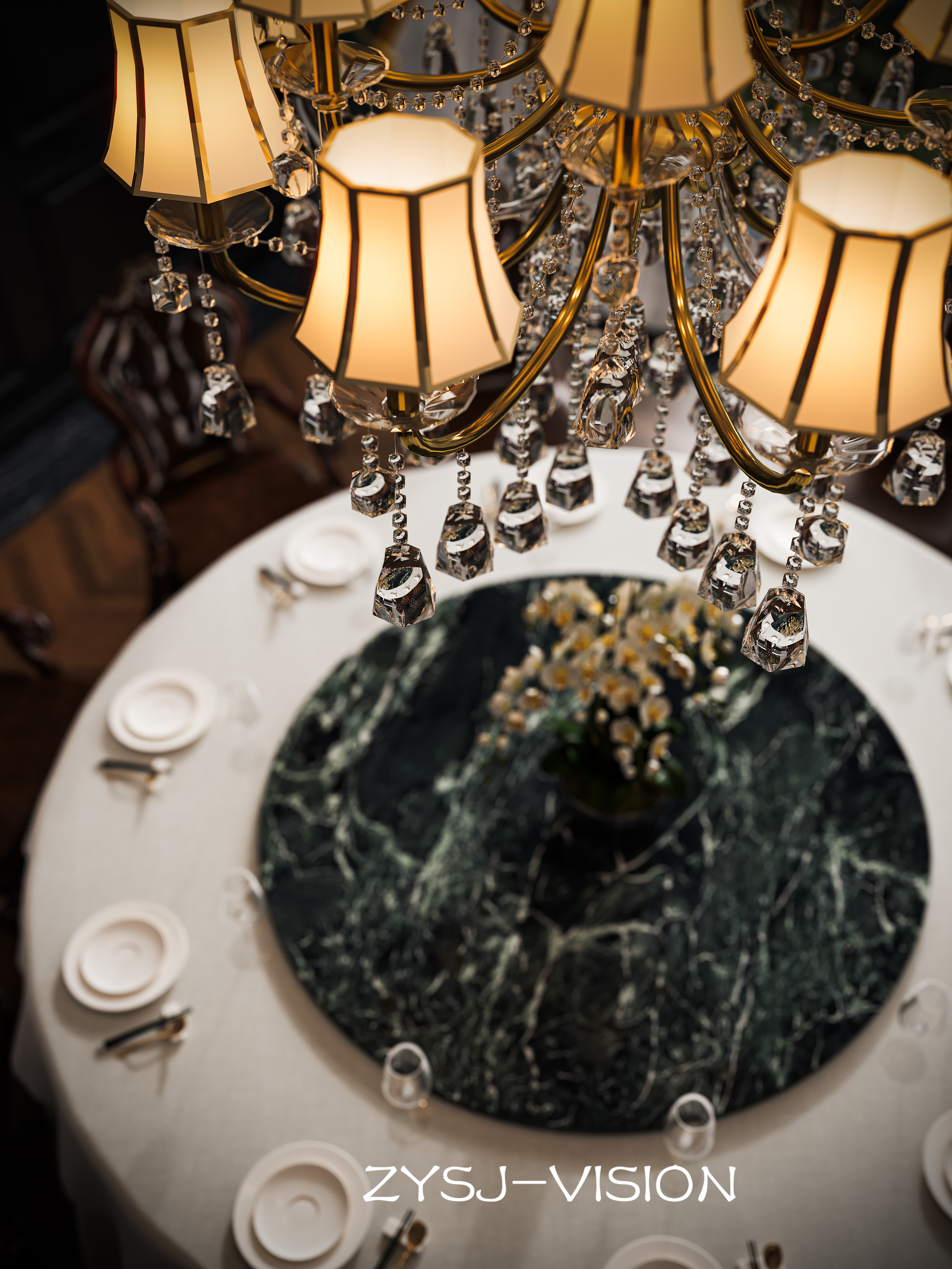 暗黑奢华 · 美式餐饮包间的戏剧性碰撞-11