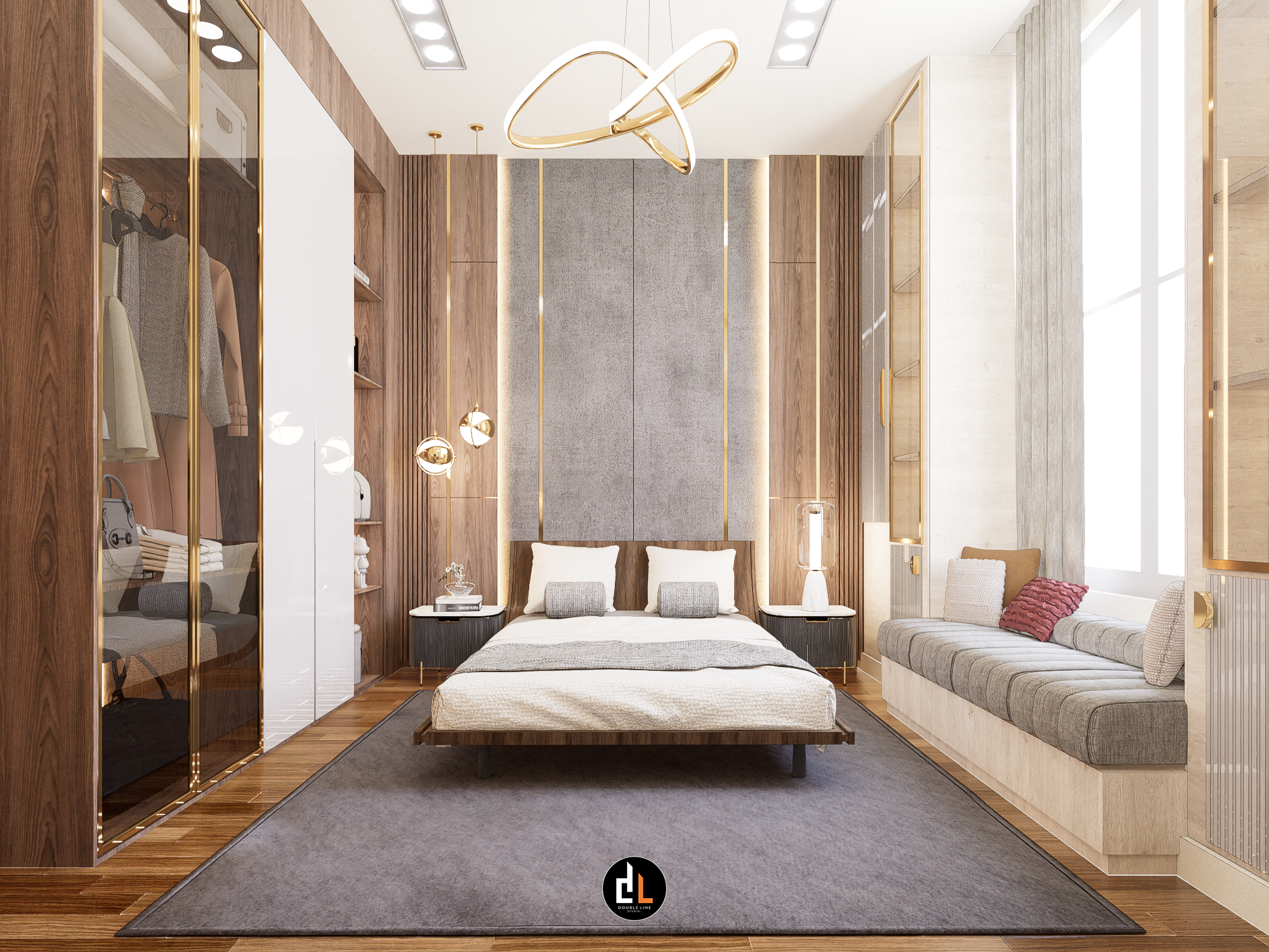 女孩卧室  O 西部公寓丨DL 工作室-14