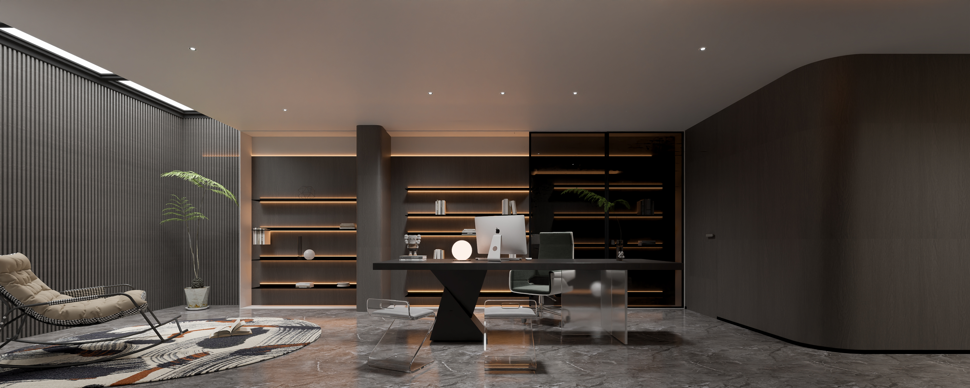 郑州设计，暗黑风的地下室设计-7