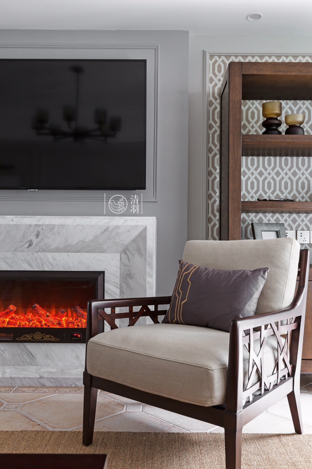 平层丨暗香疏影·成都177㎡美式住宅  清羽设计-14