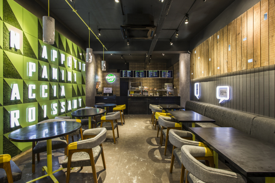 趣味工业风素食餐厅设计-51