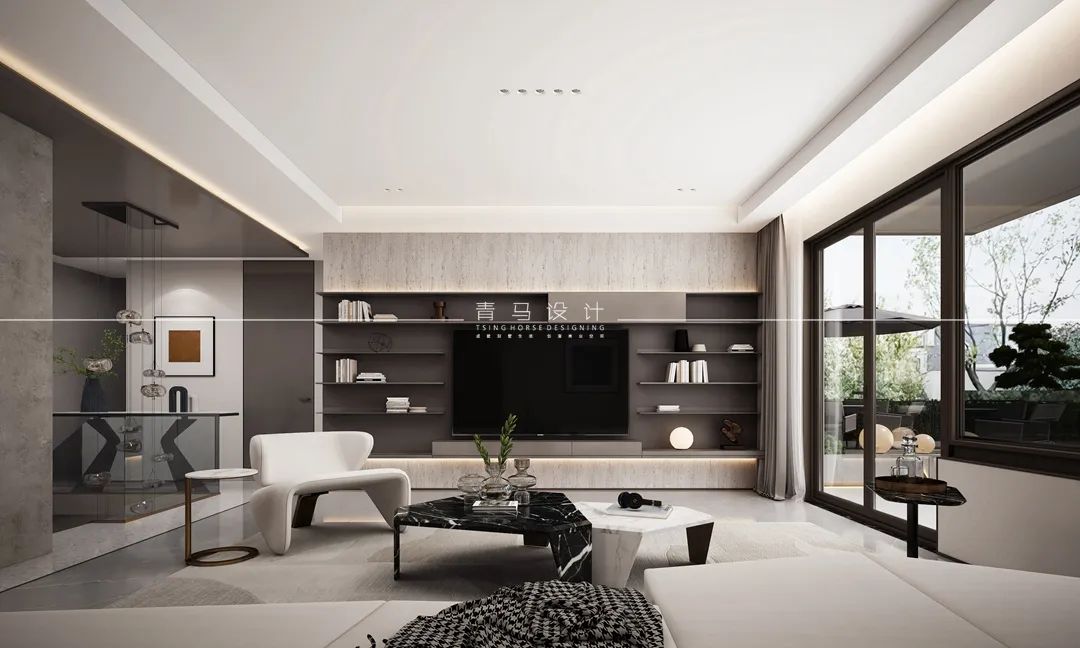 未央金茂府现代下叠别墅设计丨中国西安丨青马别墅设计-18