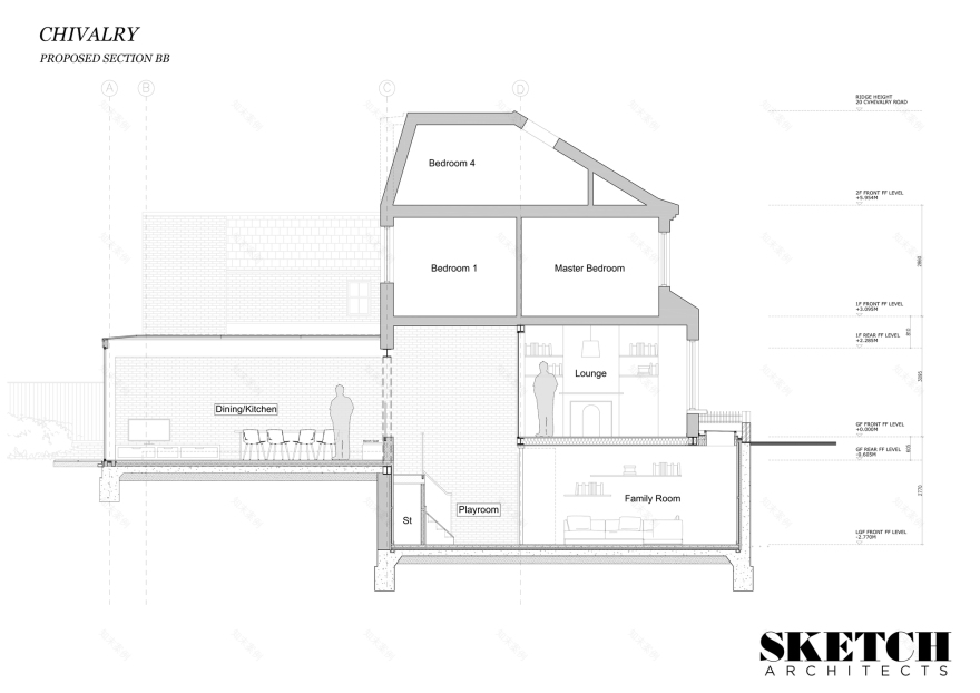 伦敦旧房翻新,明亮通透的亲子空间-12