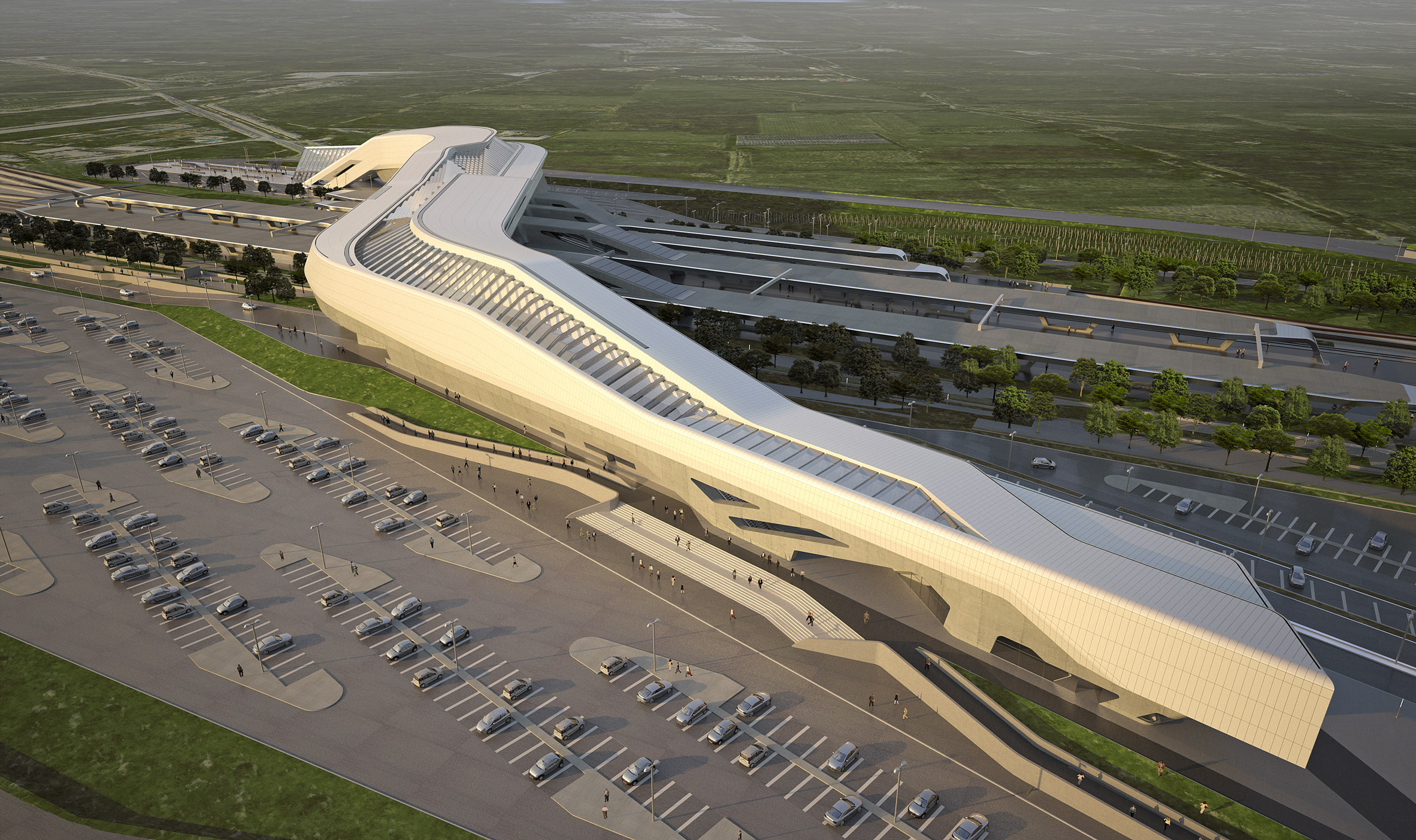 Zaha Hadid Architects builds first phase of high-speed rail station in Naples-22