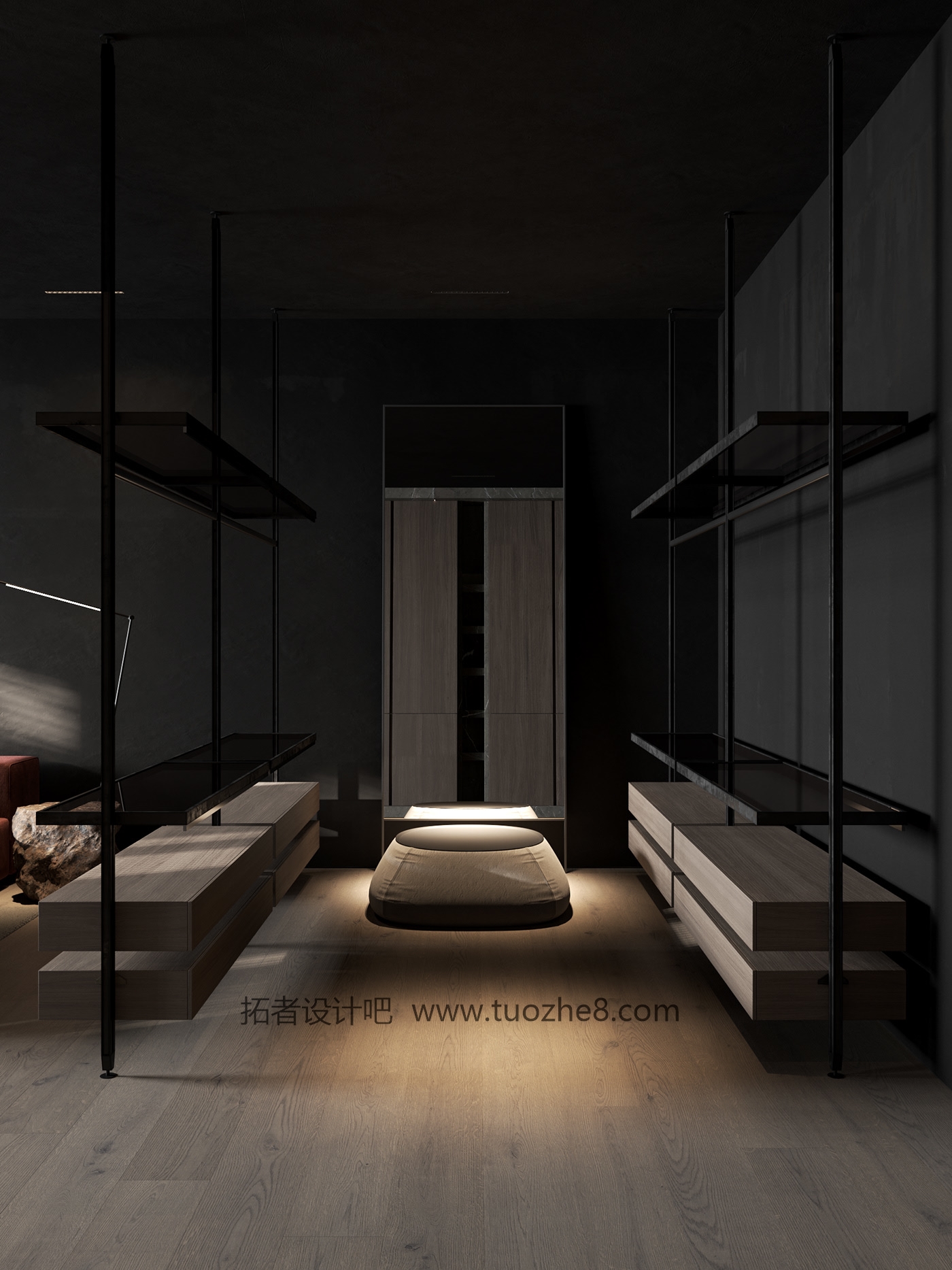 俄罗斯黑色公寓设计-16