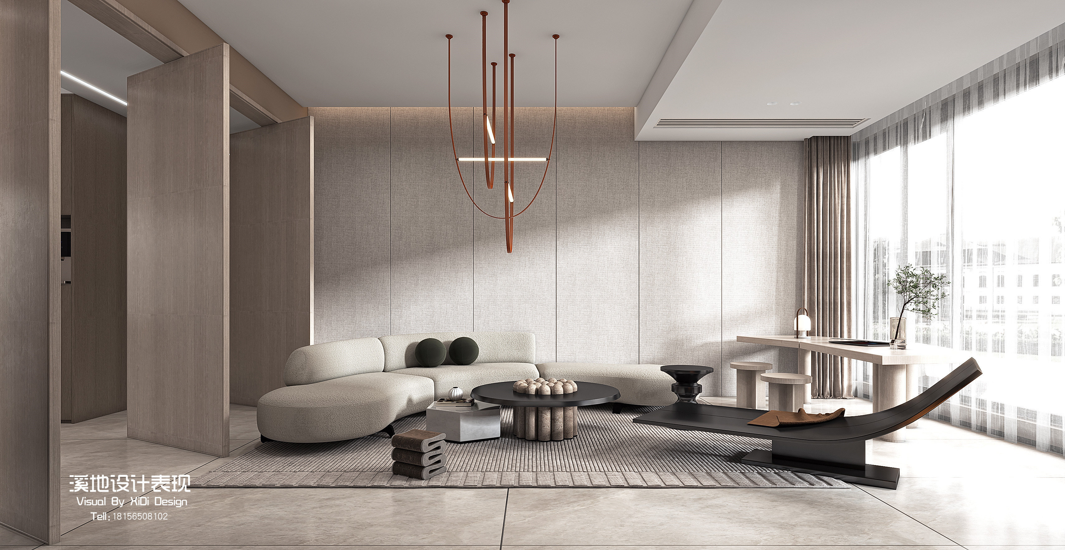 现代极简主义私宅设计丨溪地设计-5