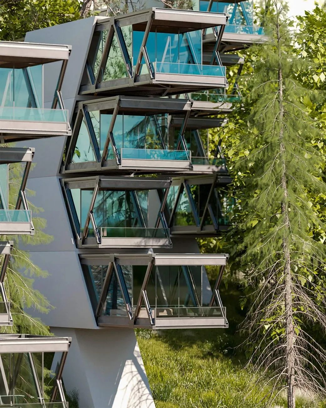 森林中的飞行别墅丨Sajad Motamedi-6