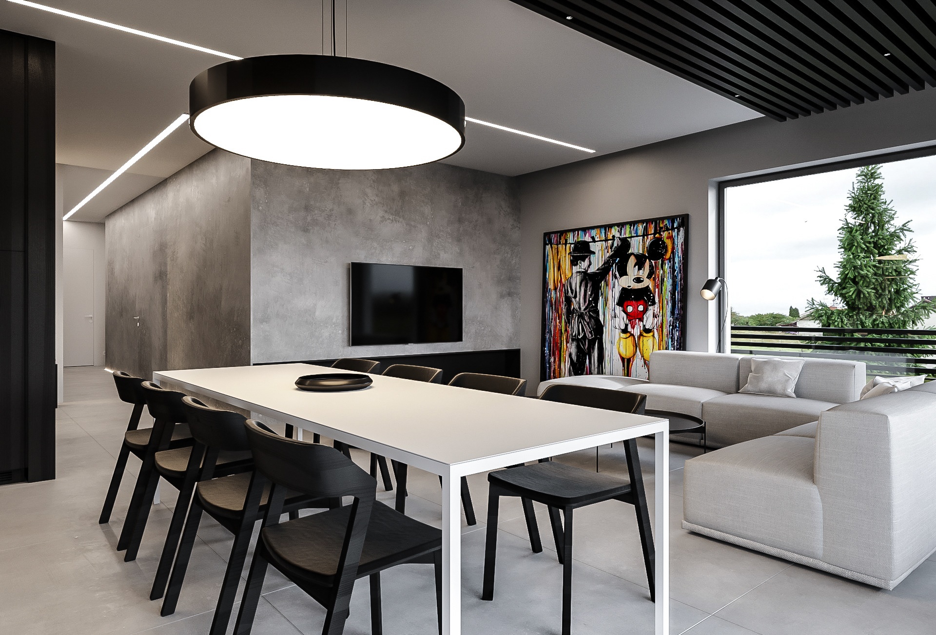 深色系别墅设计-4