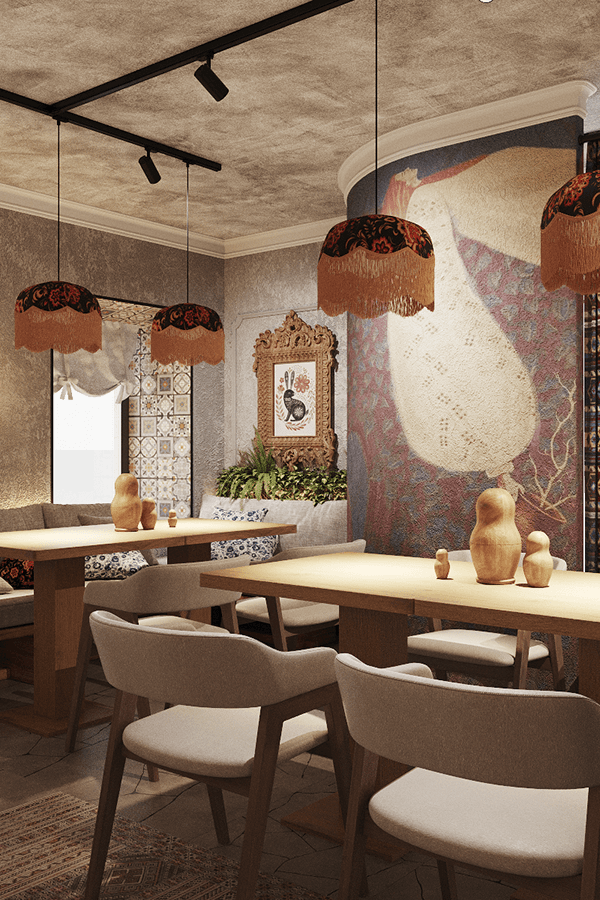 НАСЛЕДЗЬЕ（HERITAGE）餐厅室内设计项目丨白俄罗斯维捷布斯克丨Maryia Matsiash （ANIKIИA）-34