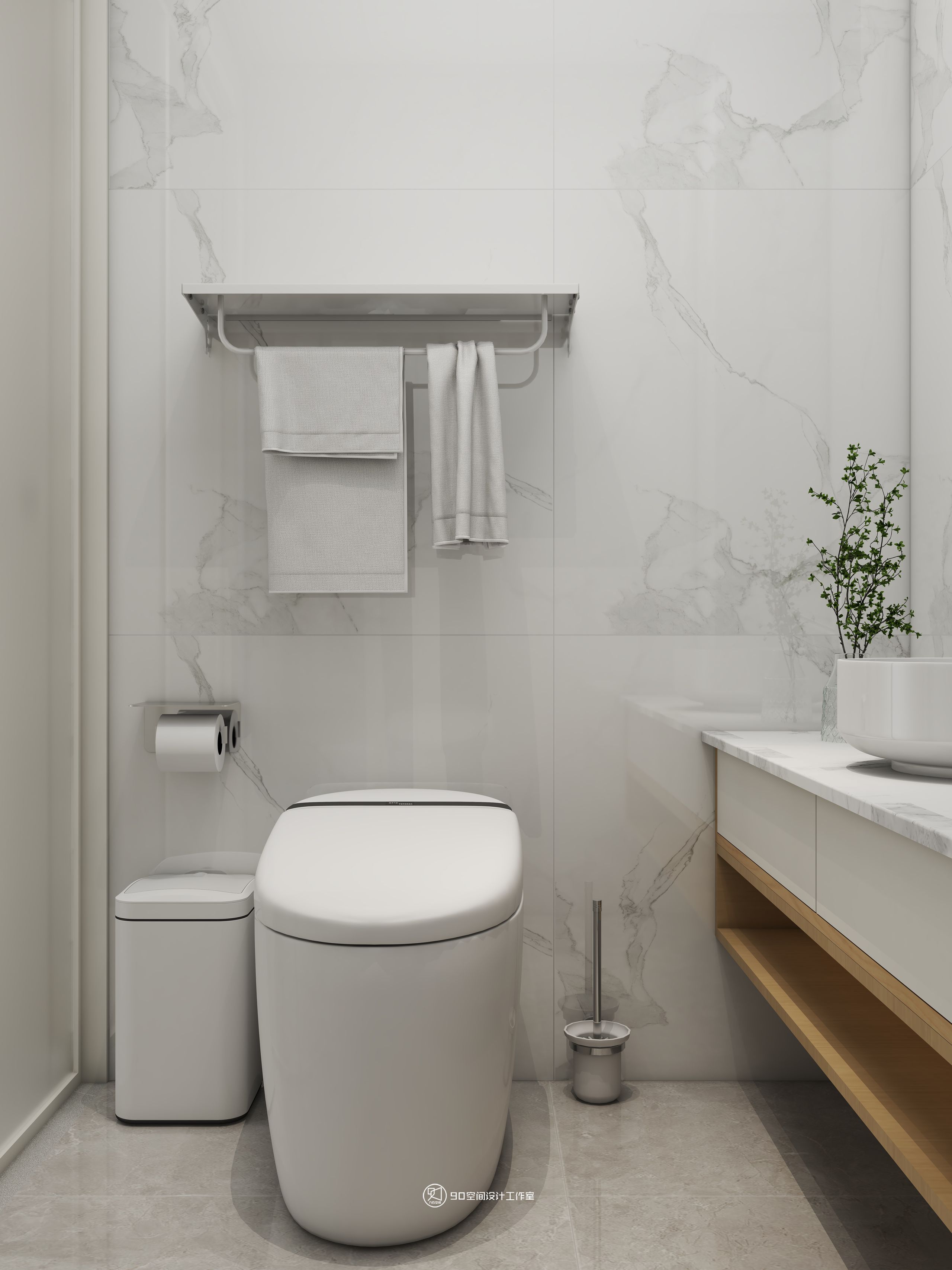 90 空间设计∣128㎡北欧奶油风-40