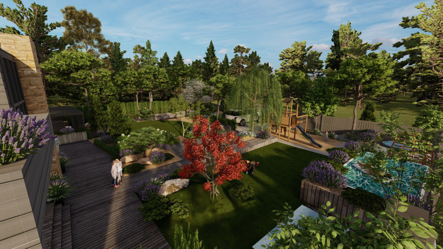 私人花园“现代 丘岗”设计项目丨俄罗斯圣彼得堡-6