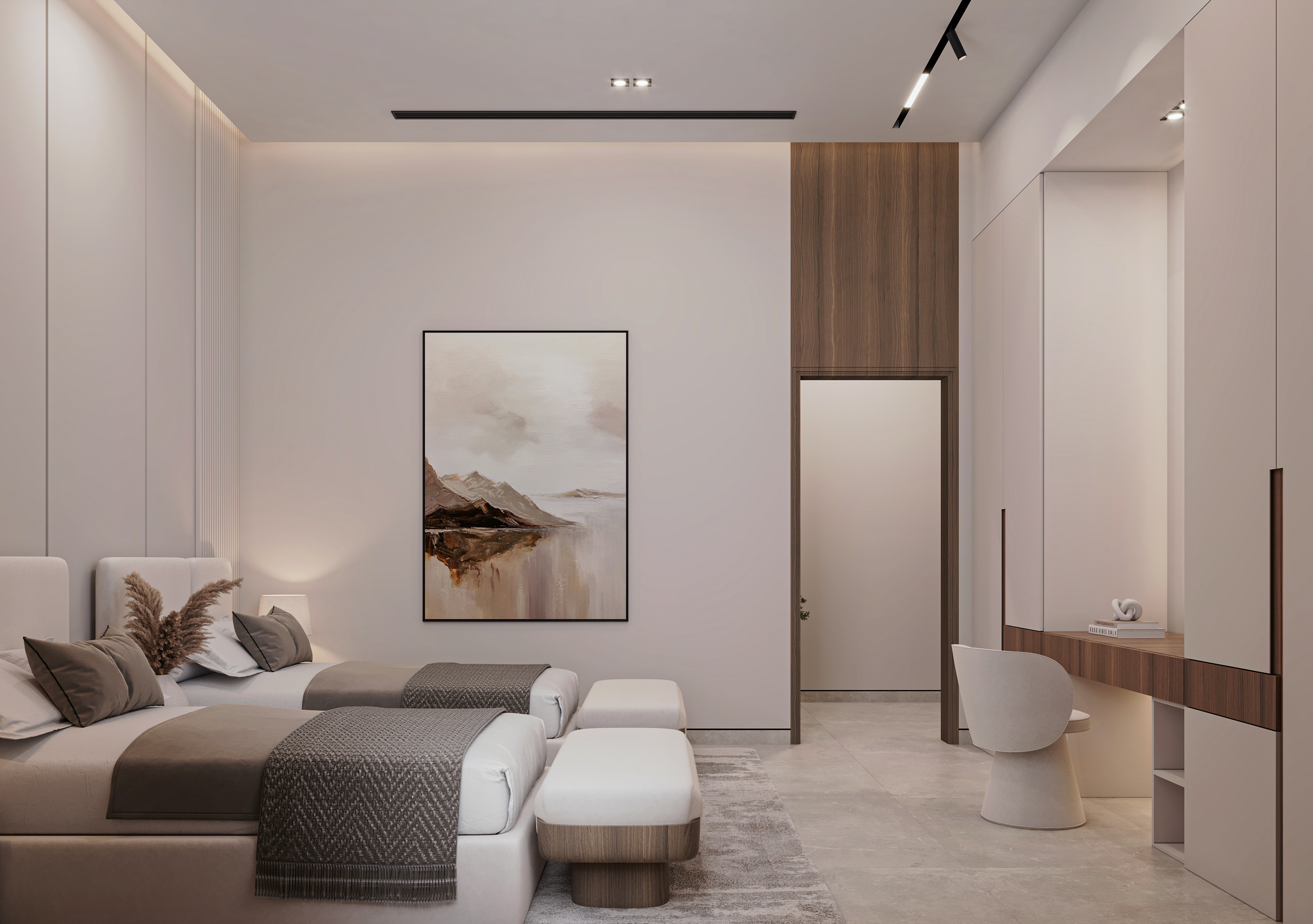 现代双人卧室丨阿联酋迪拜丨Archpix Engineering Consultants-8