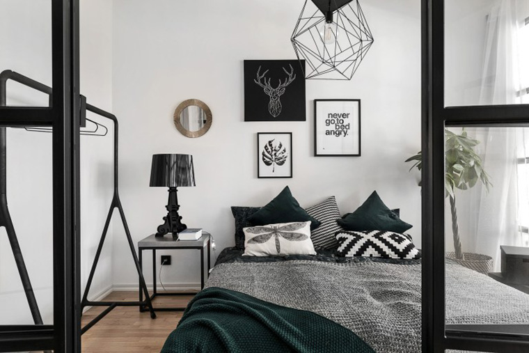 北欧工业风公寓 | 无彩色打造单身女子质感空间-10