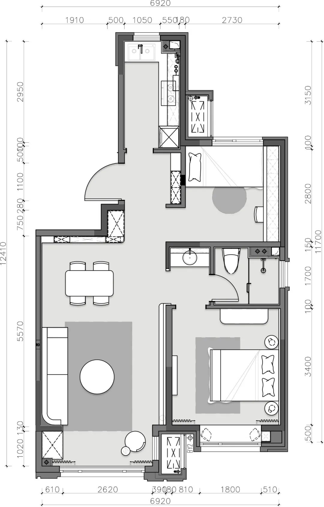 天津 79㎡紧凑户型打造轻奢梦想家-48