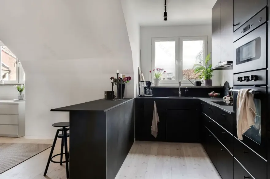 瑞典 54m2 复古一居室公寓设计-10