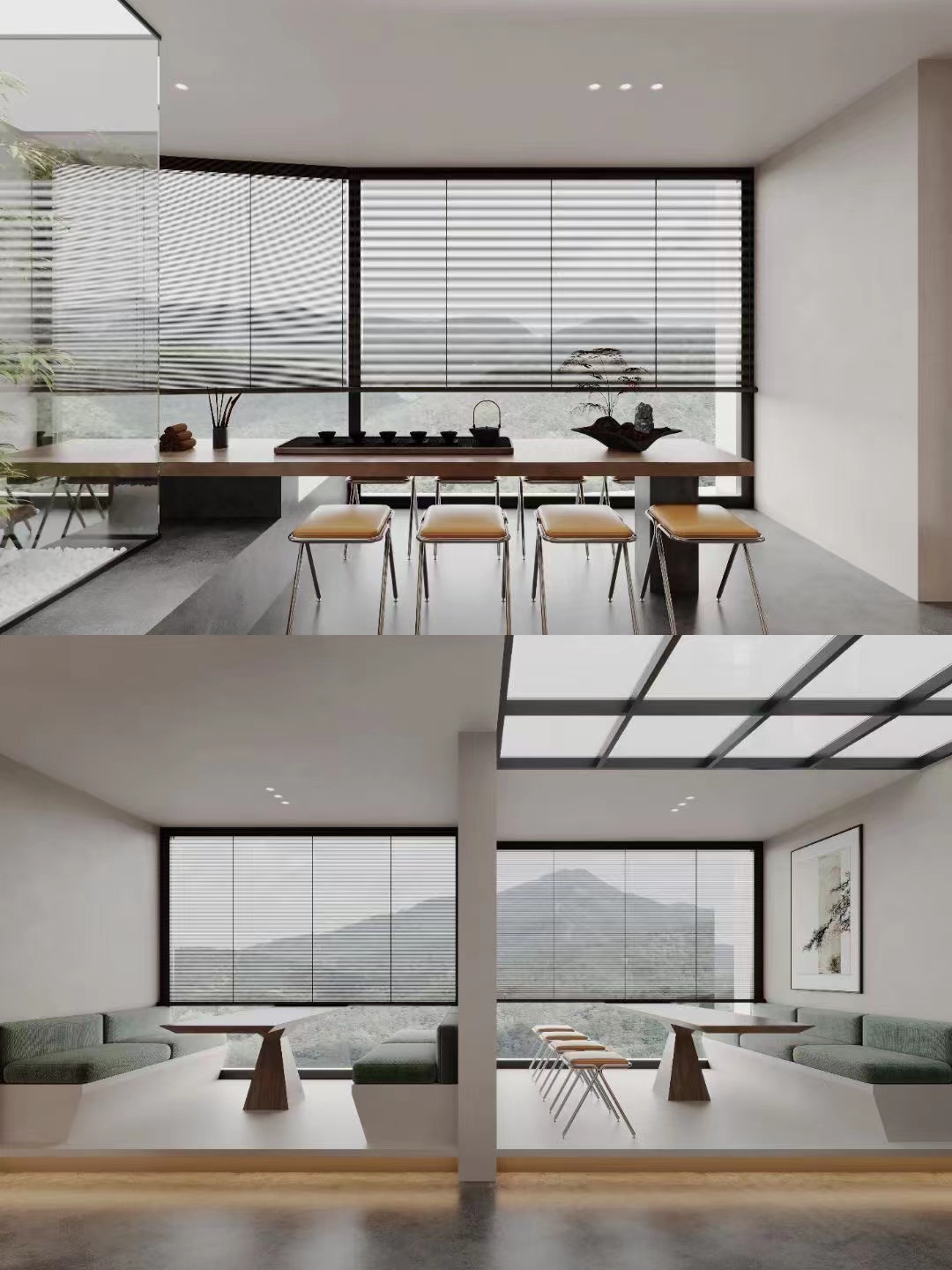 私房菜餐厅室内外效果图-4