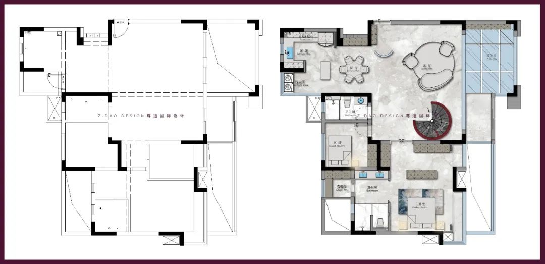 合肥『国贸天成』360㎡奶油法式风叠墅丨尊道国际设计-136