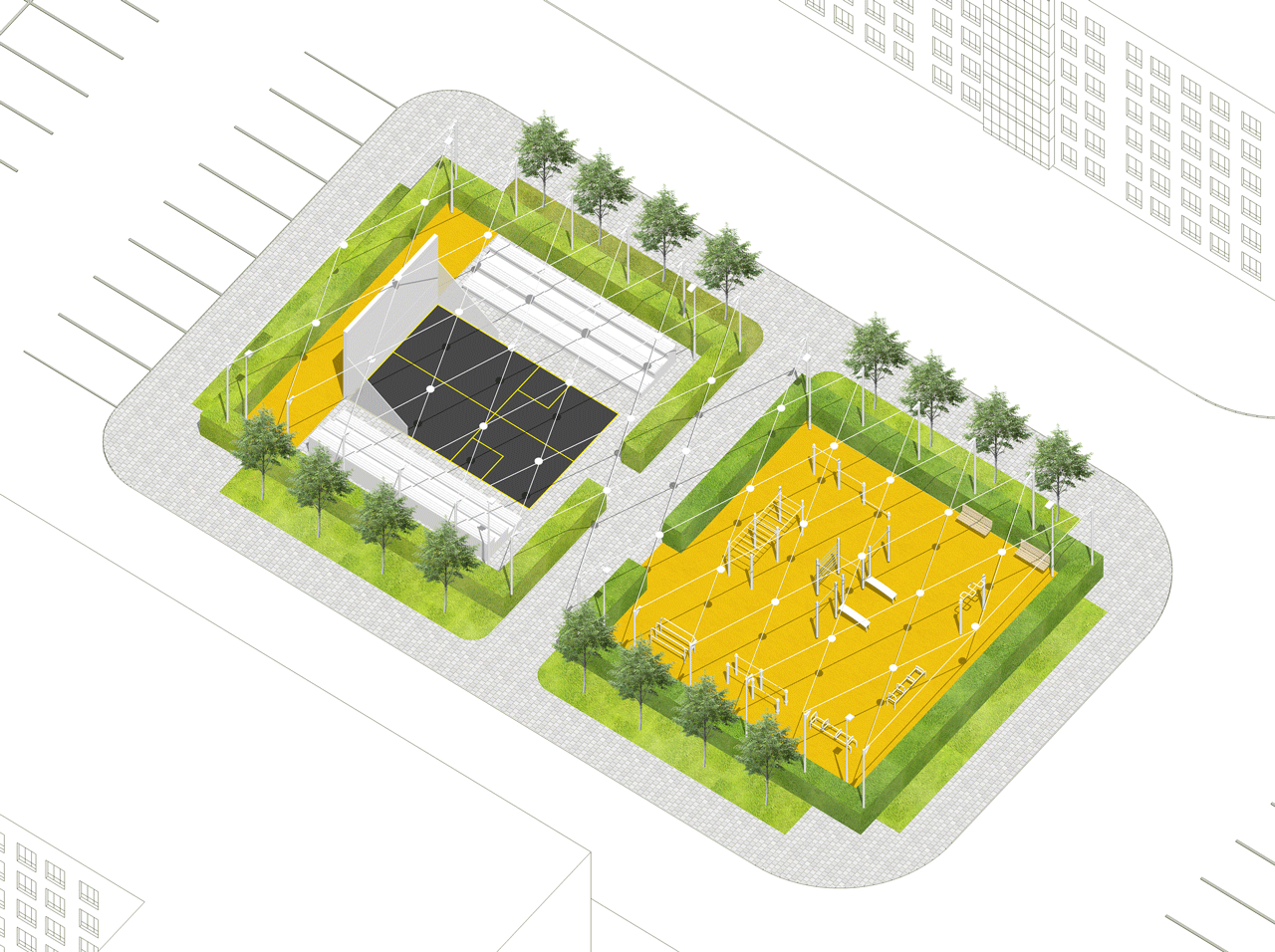 “Новомолоково” 第二阶段舒适级住宅综合体景观设计丨俄罗斯莫斯科丨Megabudka 建筑事务所-56